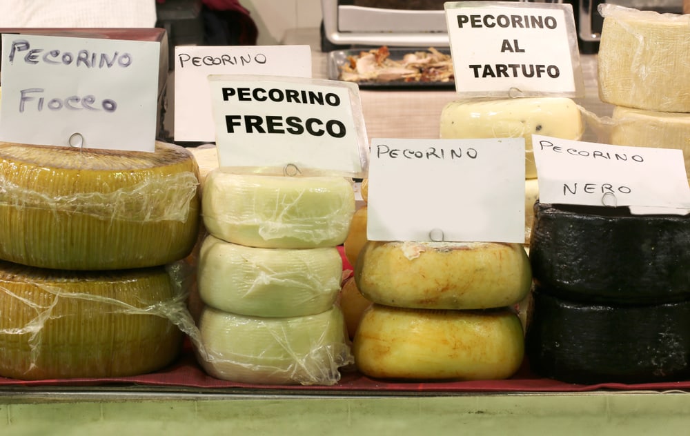 verschiedene Sorten Pecorino Käse